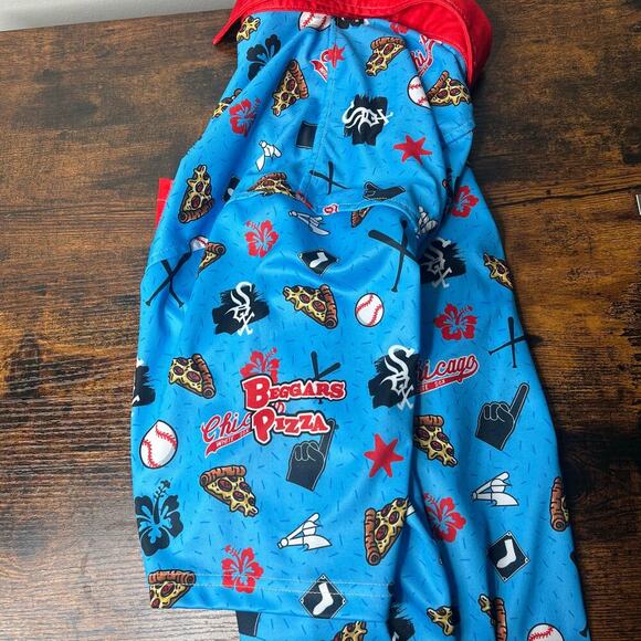 Chicago White Sox Shirt Beggars Pizza Hawaiian Shirt SGA Sz Medium 4th of July - Picture 6 of 8